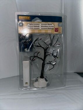 Lemax Black Mini Lighted Tree with Multicolor Bulbs